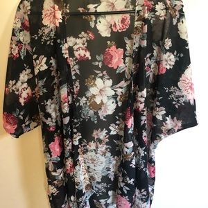 Floral Print Kimono
